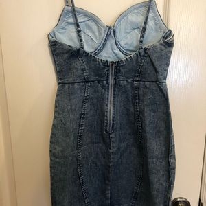 Acid Washed Denim Bodycon Dress